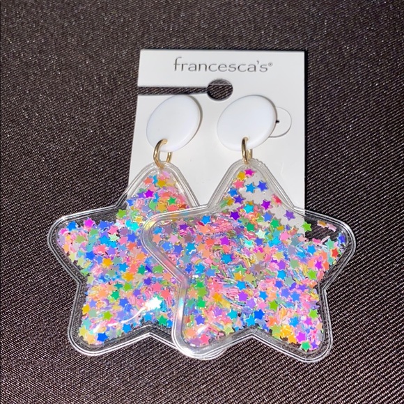 Francesca's Collections Multicolor Star Earrings - Picture 1 of 1